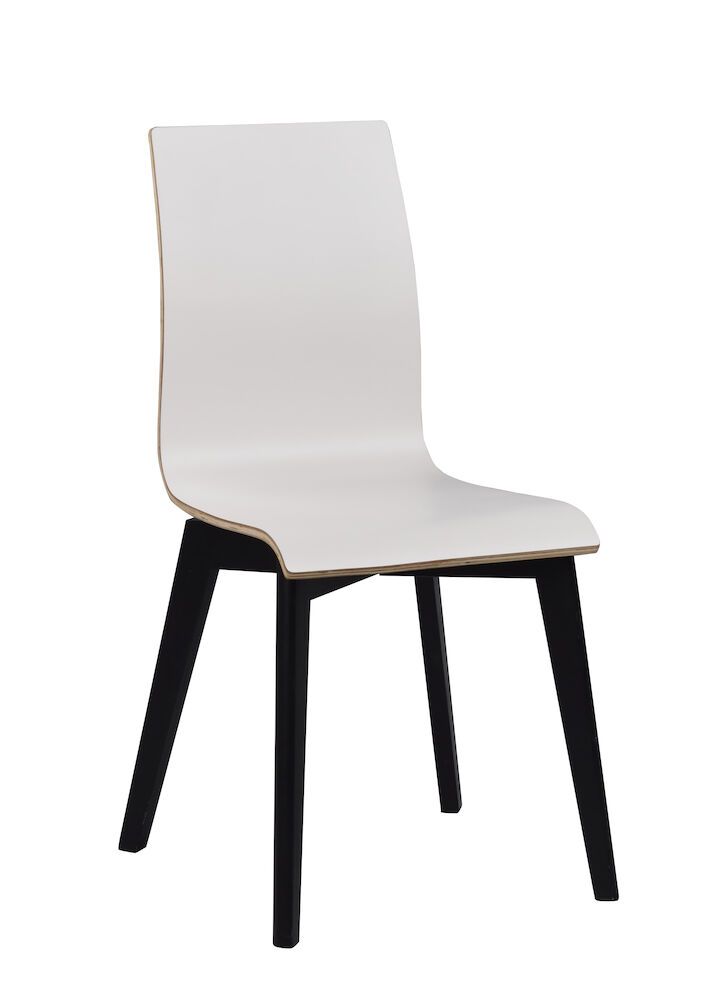 Gracy stol vit laminat/svartbetsad ek