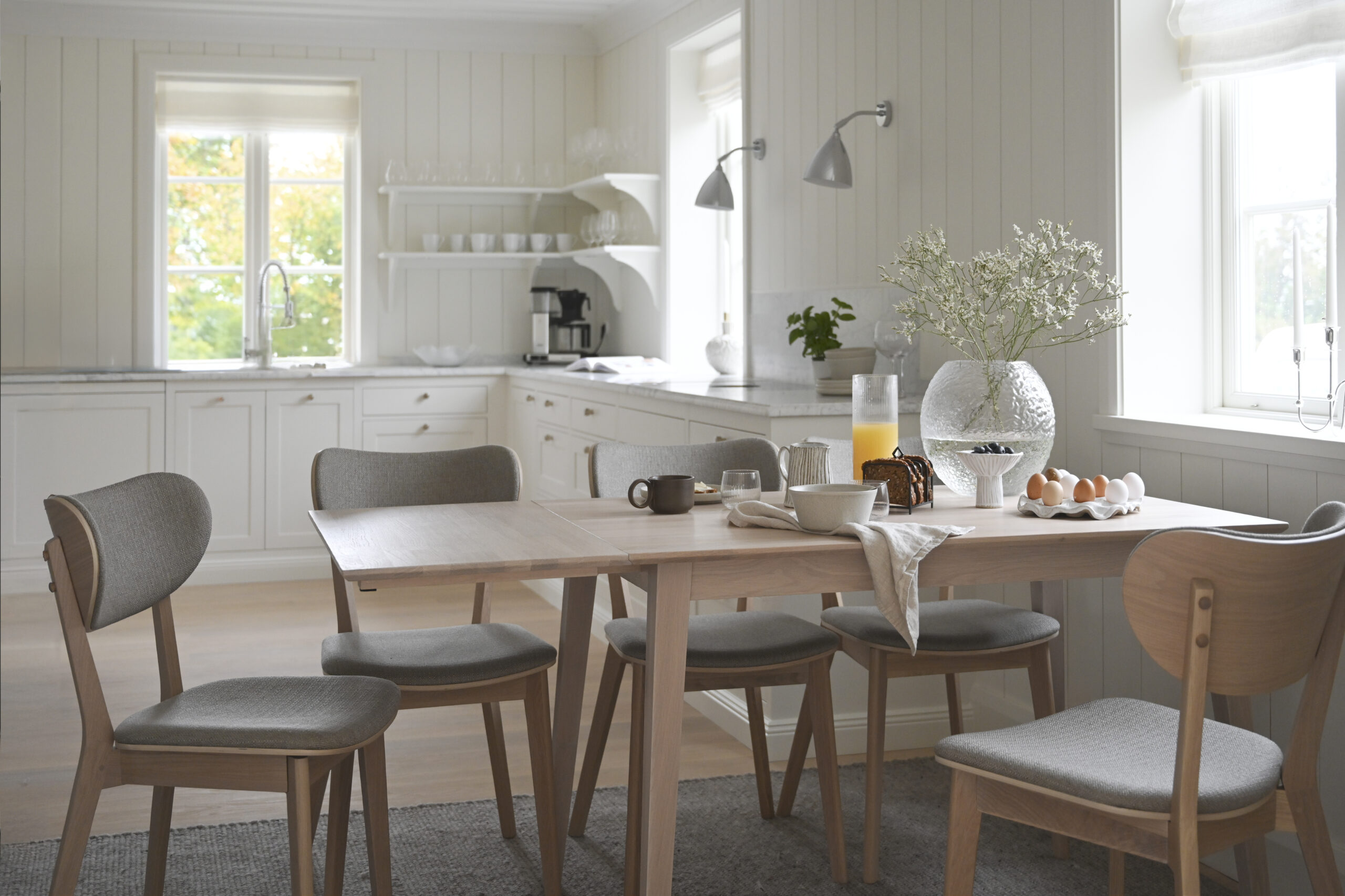 Filippa klaffbord 120+45 vitpigmenterad ek - Bild 2