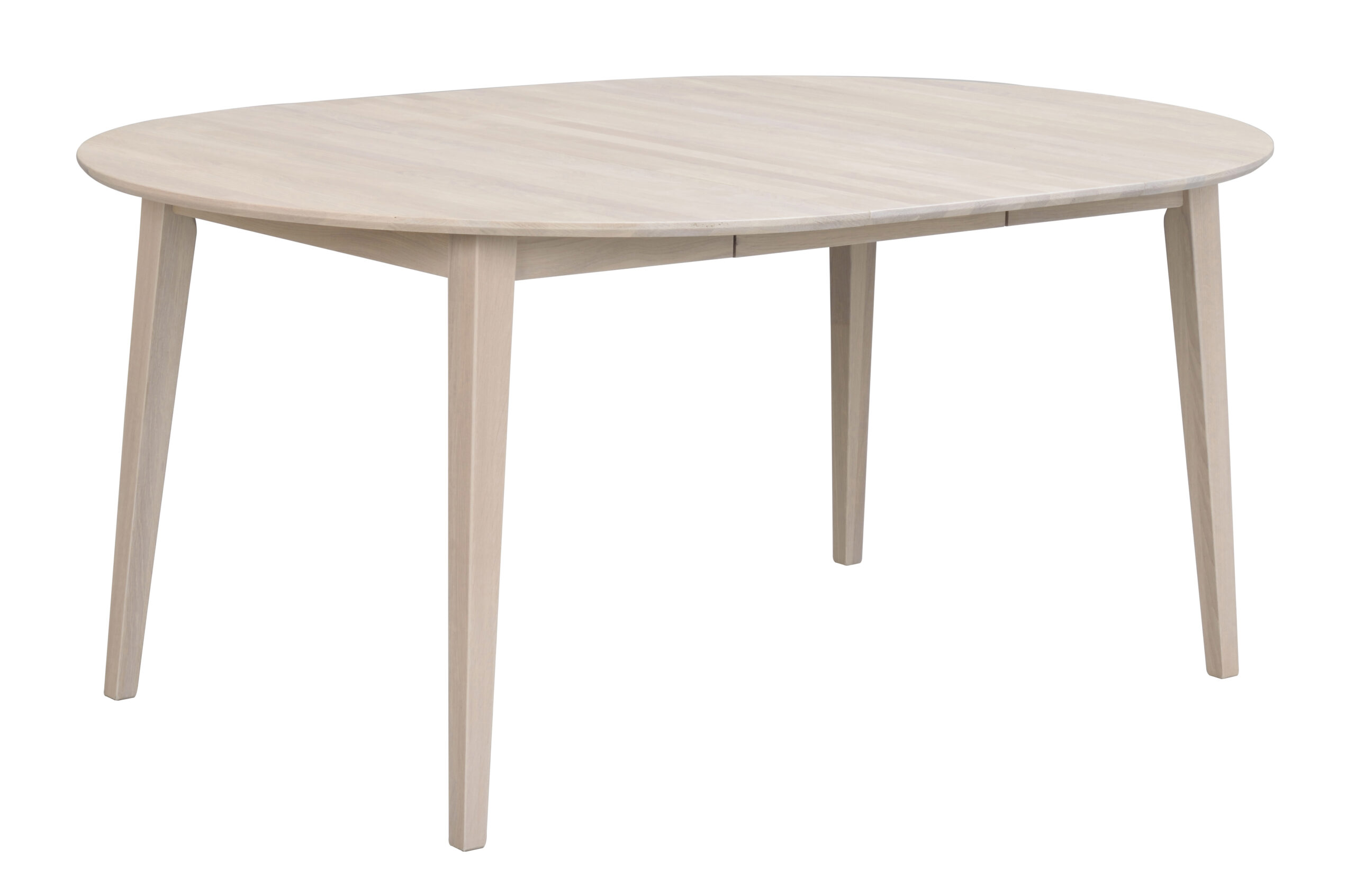 Filippa matbord runt 120/165 vitpigmenterad ek