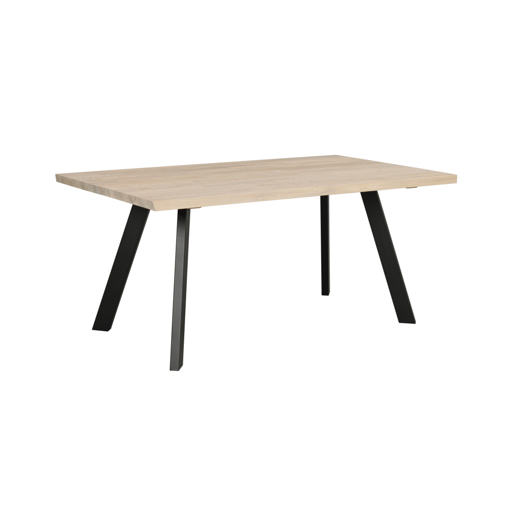 Fred matbord 170 vitpigmenterad ek/svart