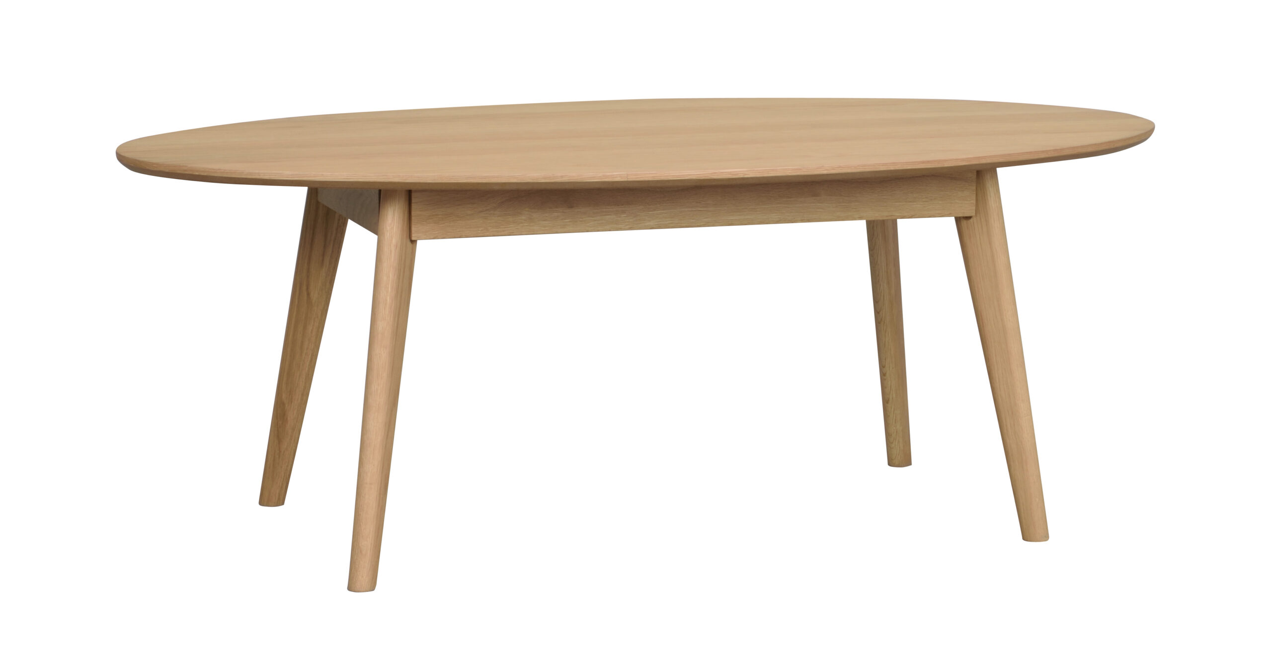 Yumi soffbord ovalt 130x65 lackad ek