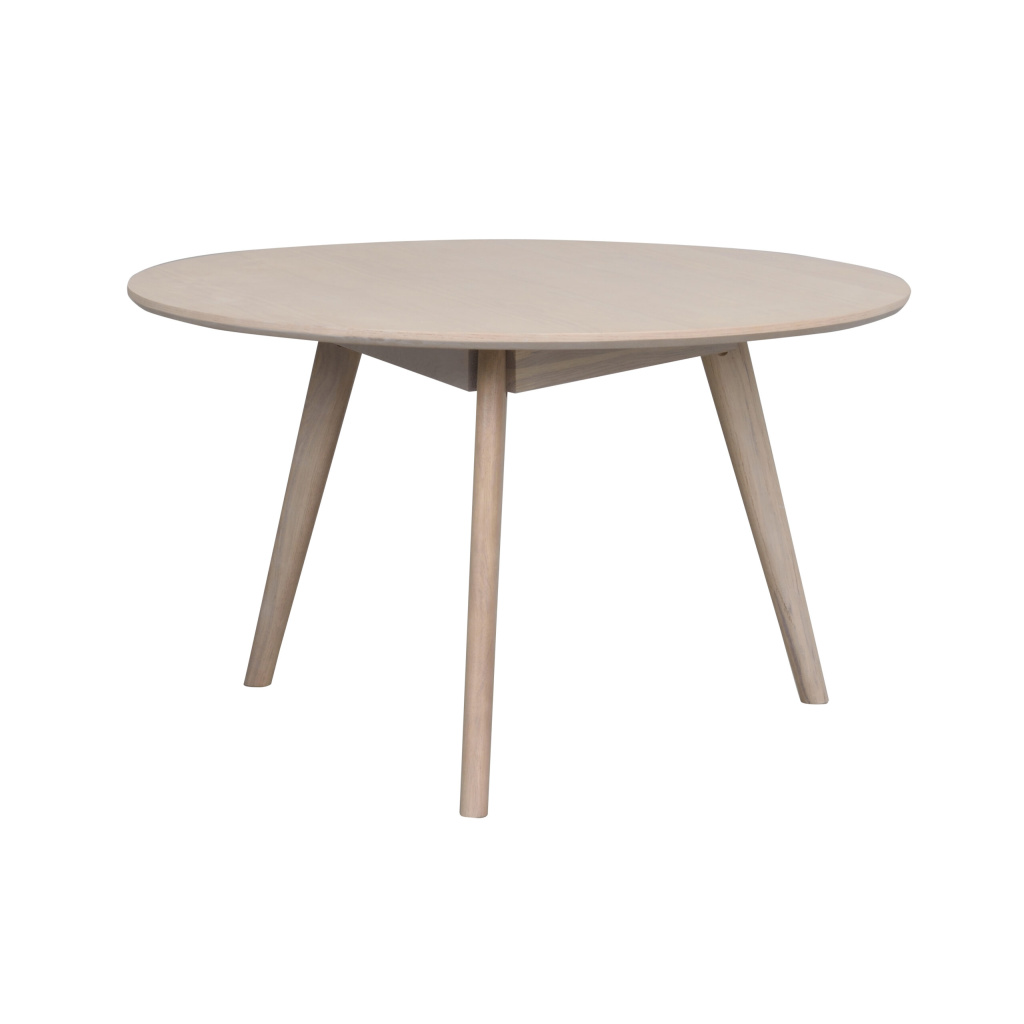 Yumi soffbord runt 90 vitpigmenterad ek