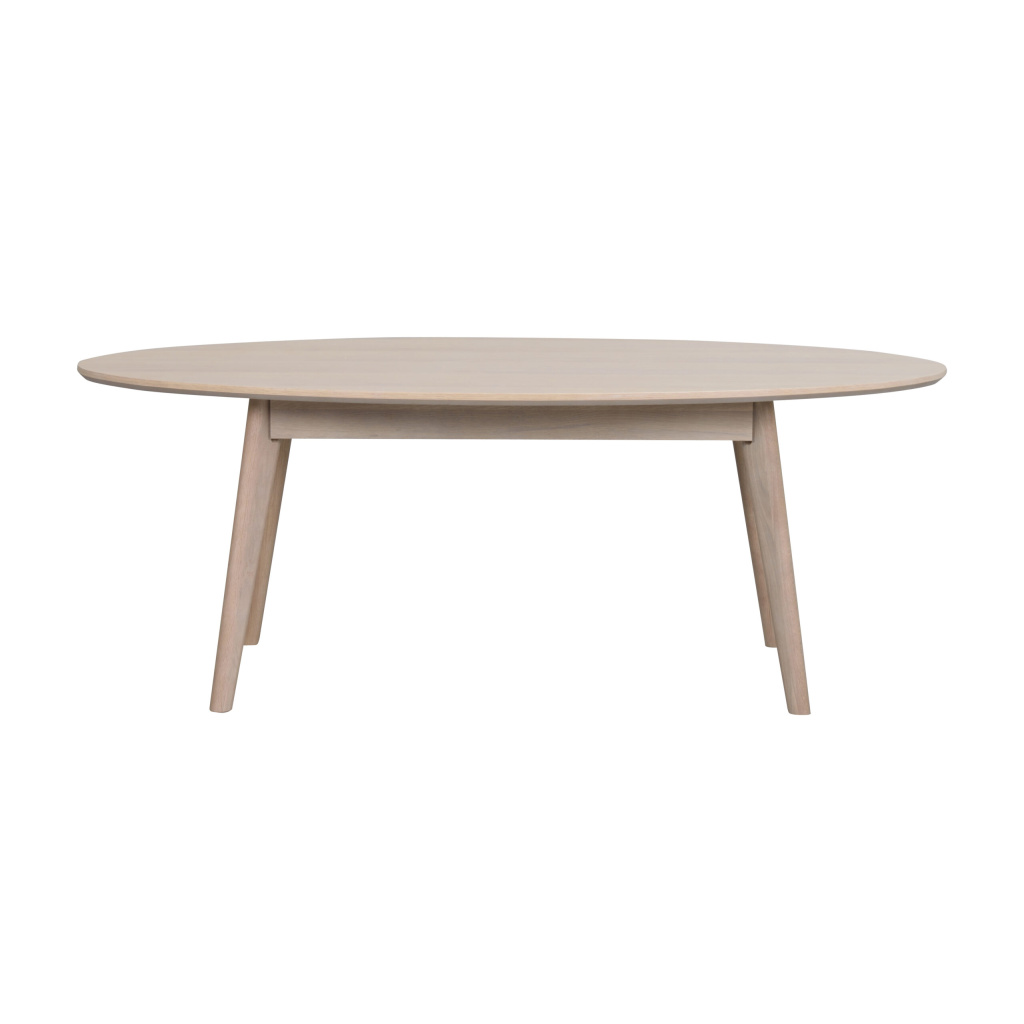 Yumi soffbord ovalt 130x65 vitpigmenterad ek