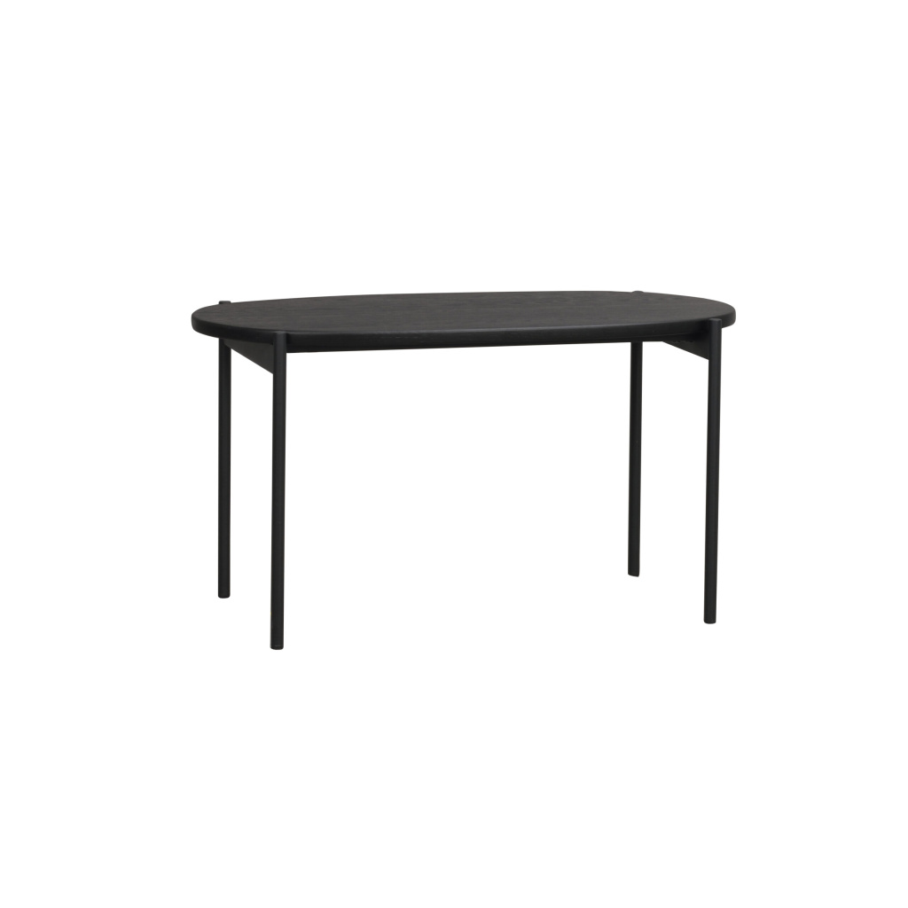 Skye soffbord ovalt 80x40 svart ek/svart
