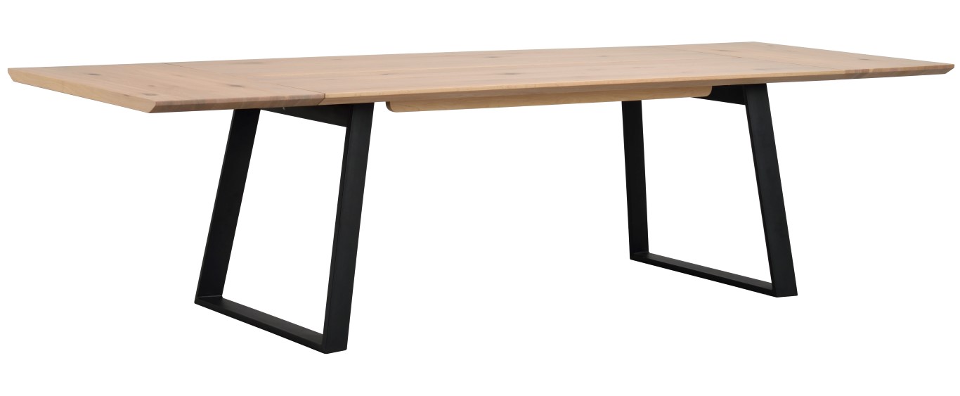Melville matbord 210x95 vitpigment ek/svart metall - Bild 1