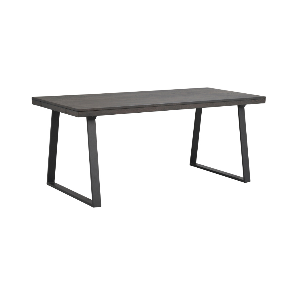 Brooklyn matbord 170x95 m.brun ek/U-ben svart met