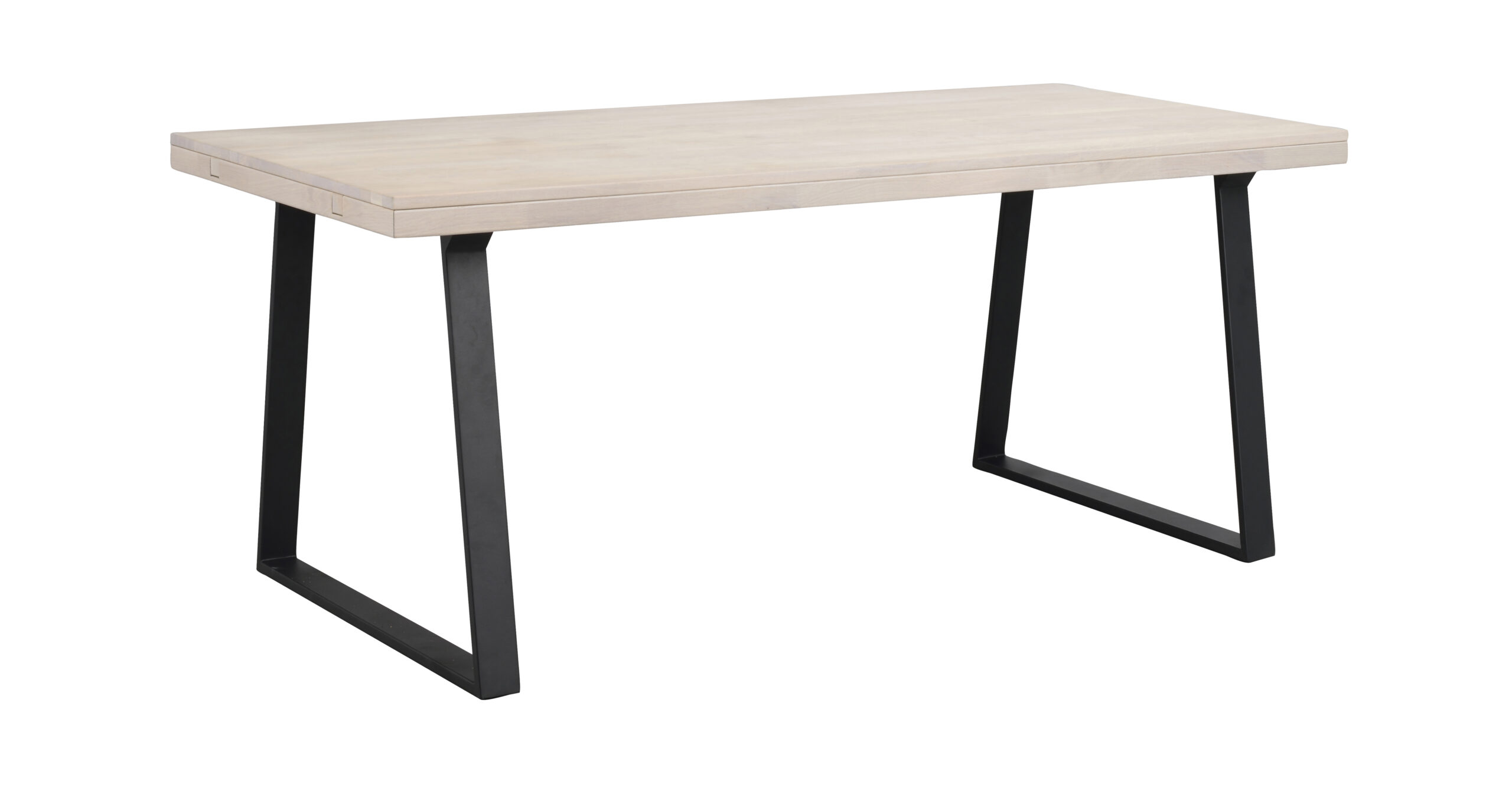 Brooklyn matbord 170x95 vitpigm ek/U-ben svart met