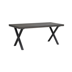 Brooklyn matbord 170x95 m.brun ek/X-ben svart met
