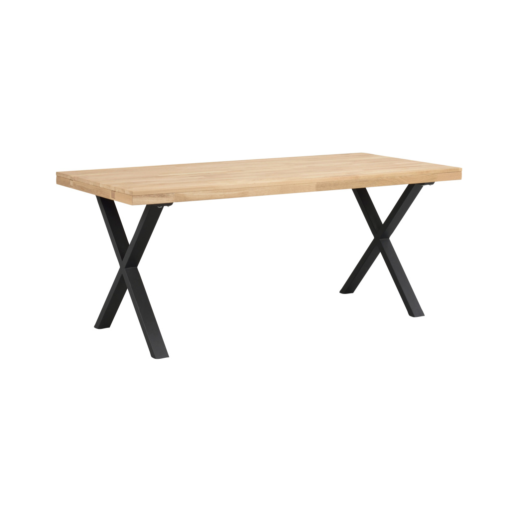 Brooklyn matbord 170x95 ek/X-ben svart met