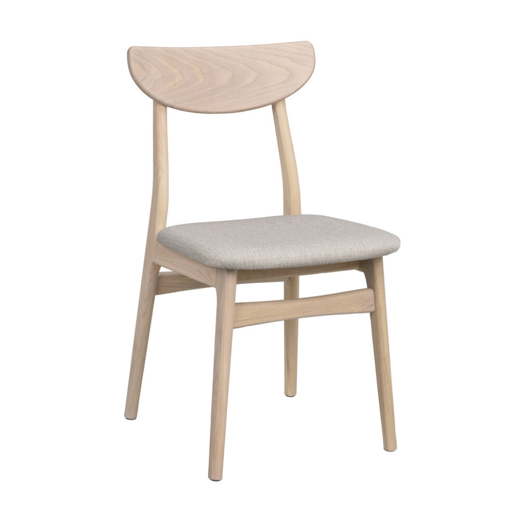 Rodham stol vitpigment ek/grå-beige