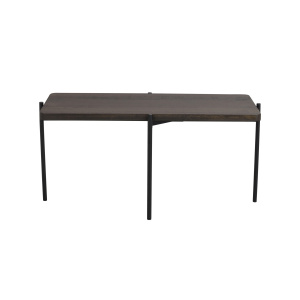 Shelton soffbord 95x50 brun ask/svart metall