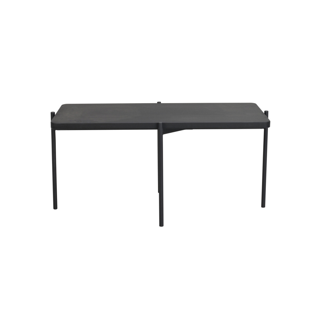 Shelton soffbord 95x50 svart ask/svart metall