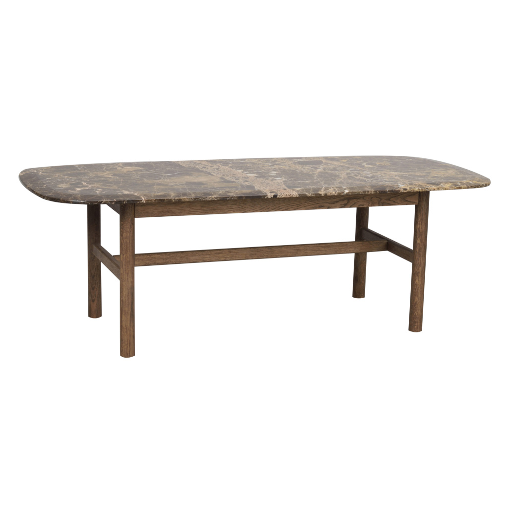 Hammond soffbord 135x62 brun marmor/brun ek