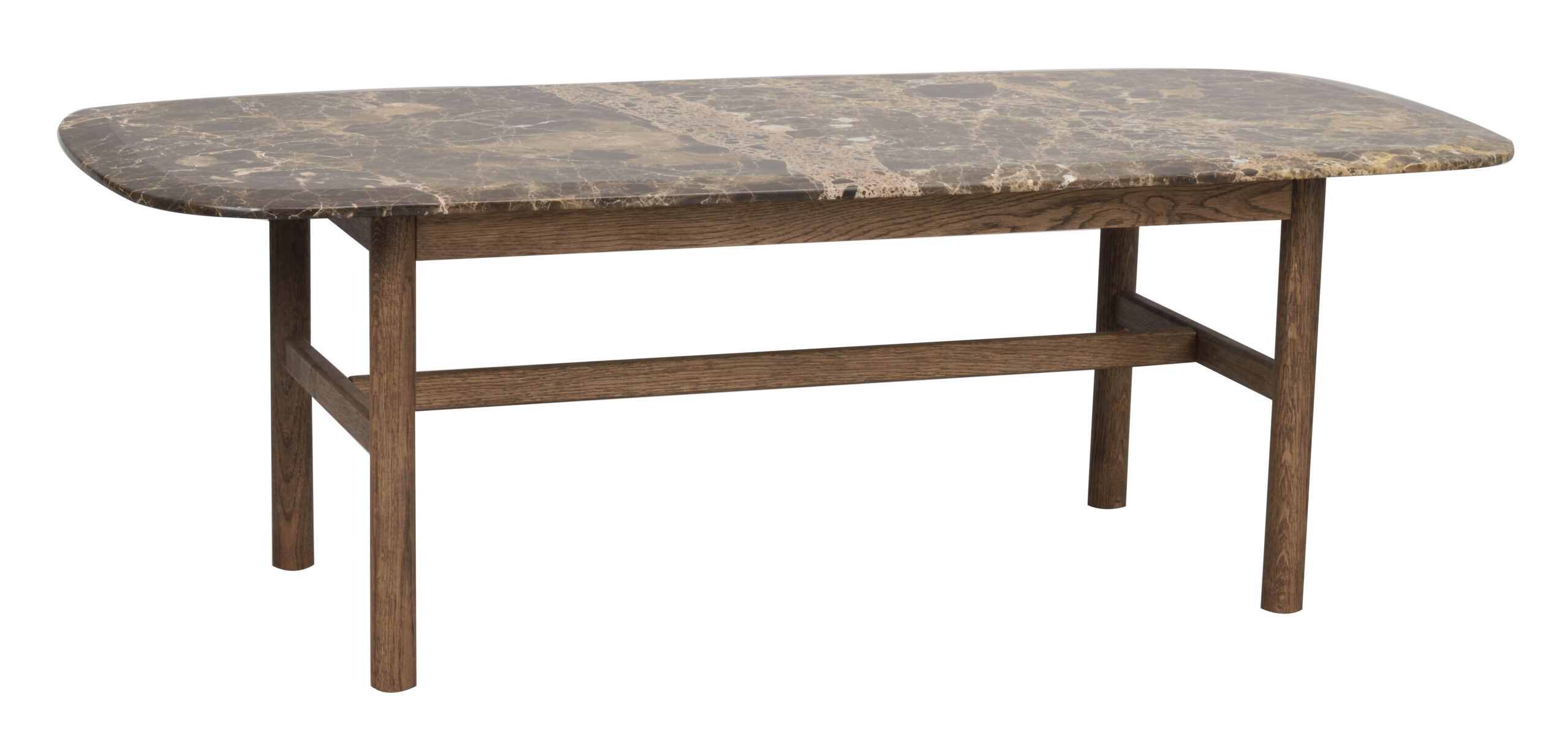 Hammond soffbord 135x62 brun marmor/brun ek