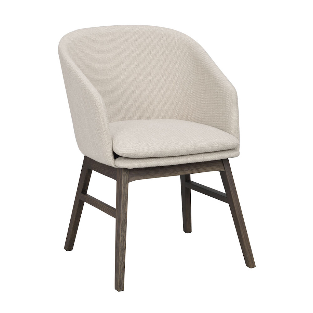 Windham karmstol beige tyg/bruna ekben
