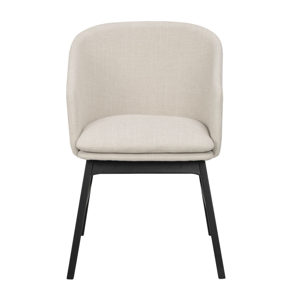 Windham karmstol beige tyg/svarta ekben