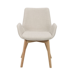 Drimsdale karmstol beige tyg/ekben