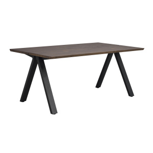 Carradale matbord 170 brun ek/V-ben svart metall