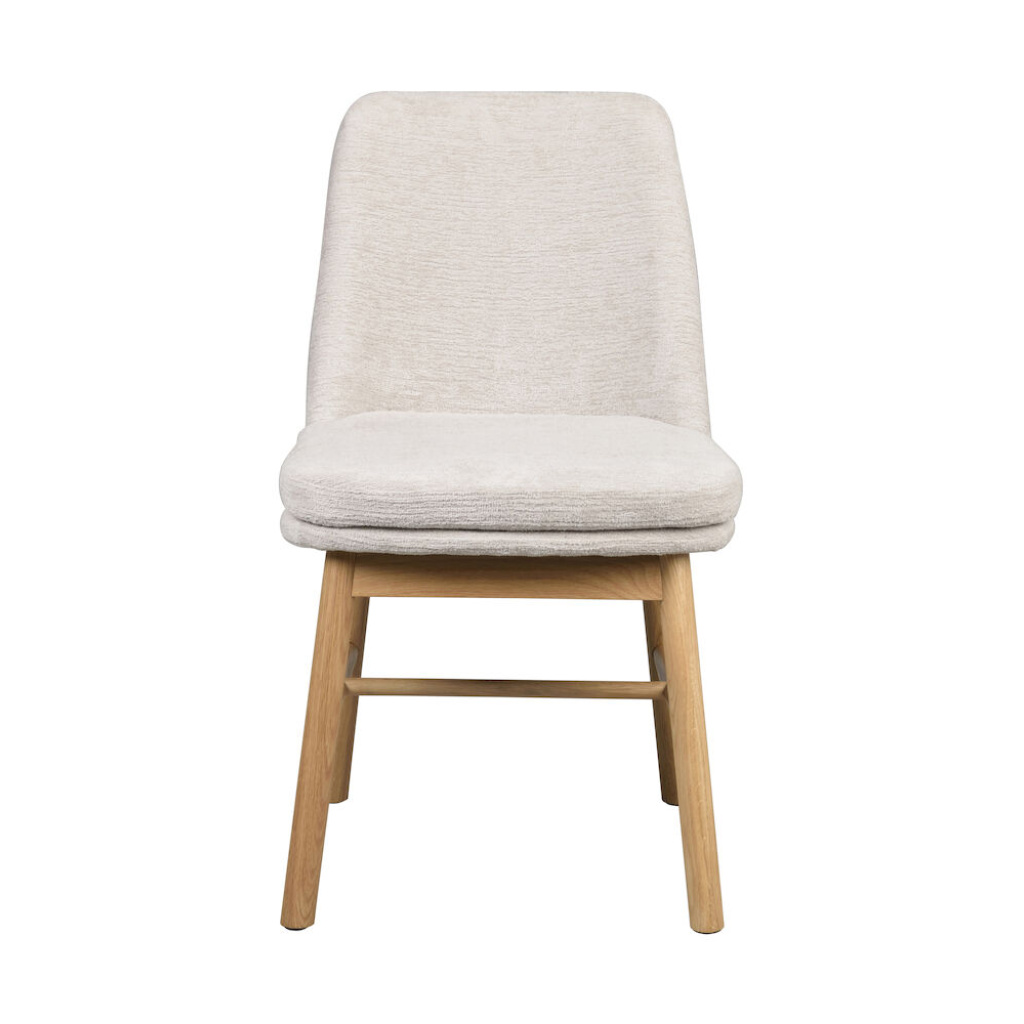 Amesbury stol ljusbeige tyg/ekben