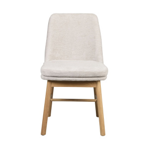 Amesbury stol ljusbeige tyg/ekben