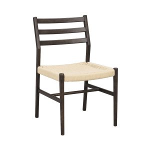 Harlan stol brun ek/flätad sits
