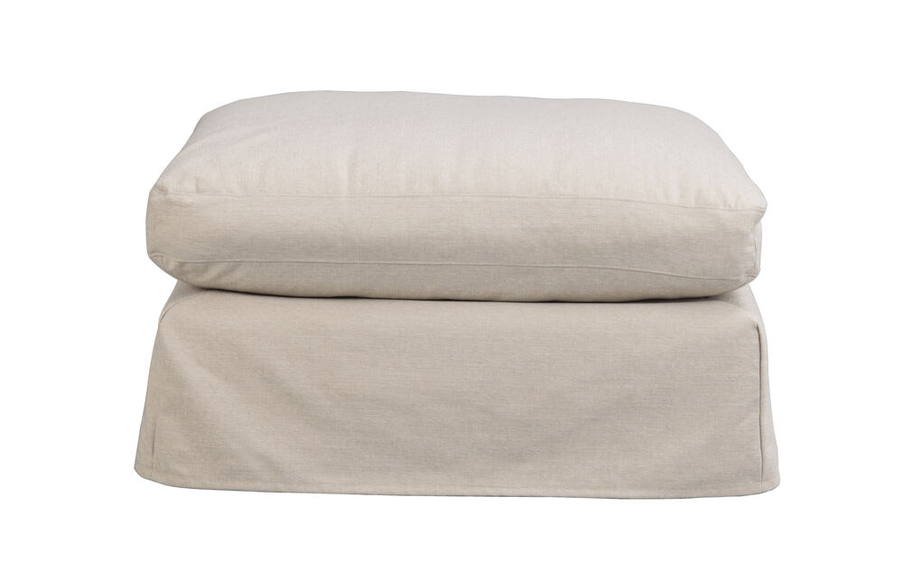 Peyton fotpall beige tyg Ursula #282