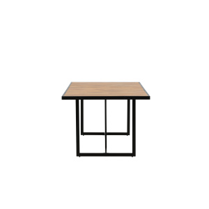 Khung Matbord - Svart Steel / Akacia (teklook) - 200*100cm | Matgrupp