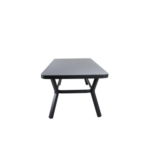 Virya Matbord - Svart Alu / Grey Glas - big table | Matgrupp