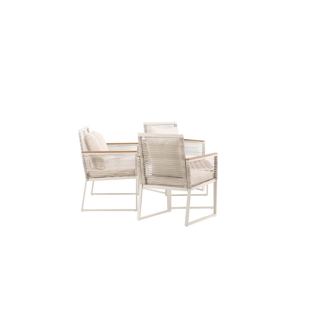 Dallas Lounge set - Beige / Light Grey Polyester