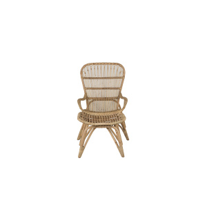 Ella Lounge Stol - rattan / Offwhite Cushion. inc. Ottoman | Stol för matbord