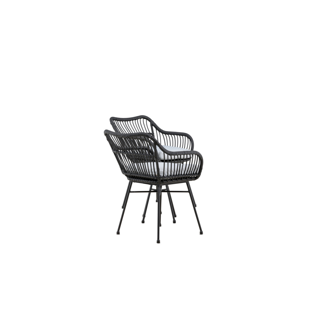 Viga - Balcony Set- Svart - Wicker -
