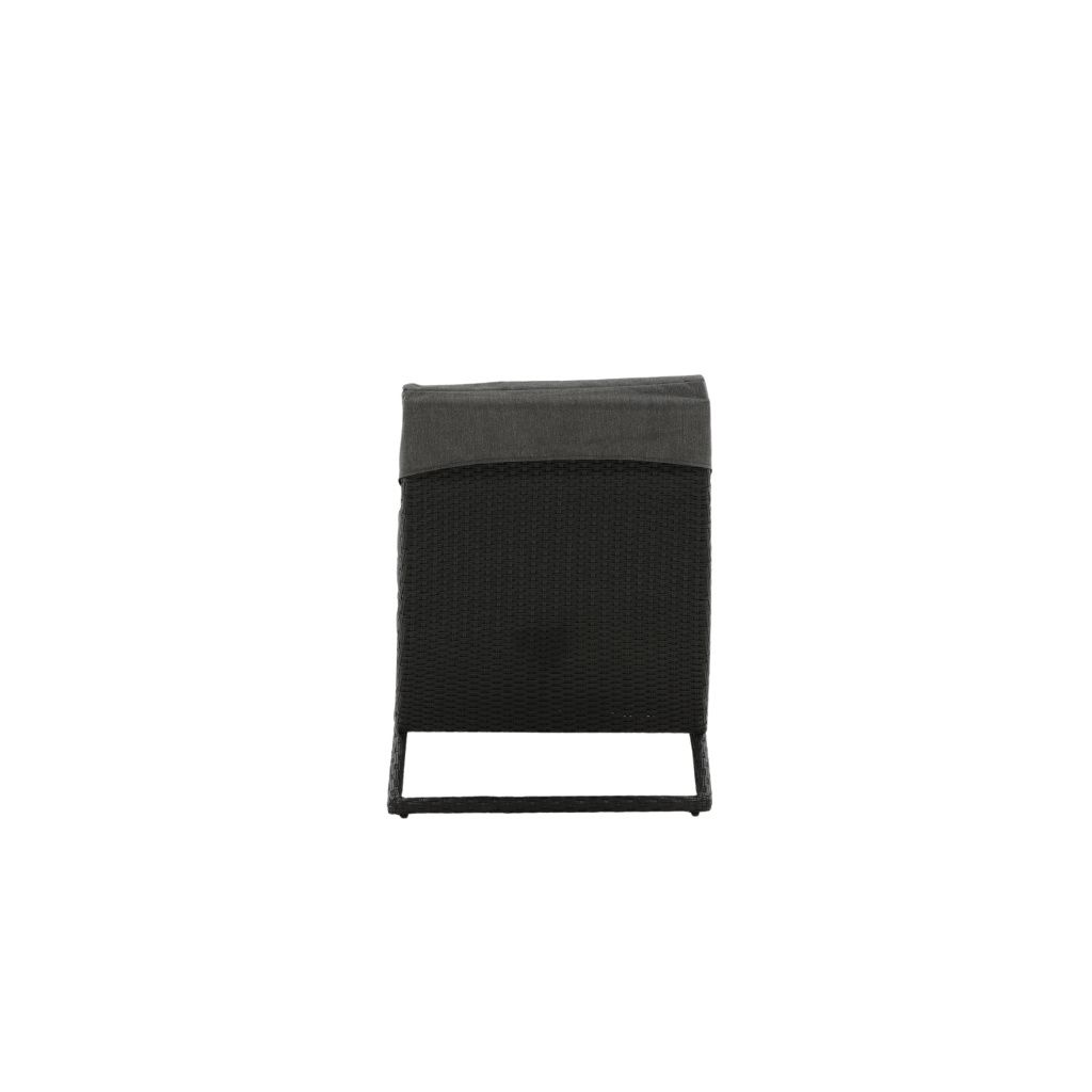 Archie - Sun Lounge inc. Cushion- Svart - Wicker -