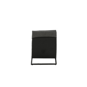 Archie - Sun Lounge inc. Cushion- Svart - Wicker -