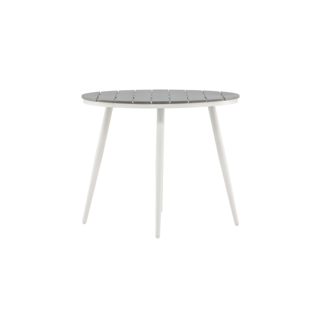 Break - Matbord Runt- Vit / Grey - Alu / Aintwood - 90ø | Matgrupp