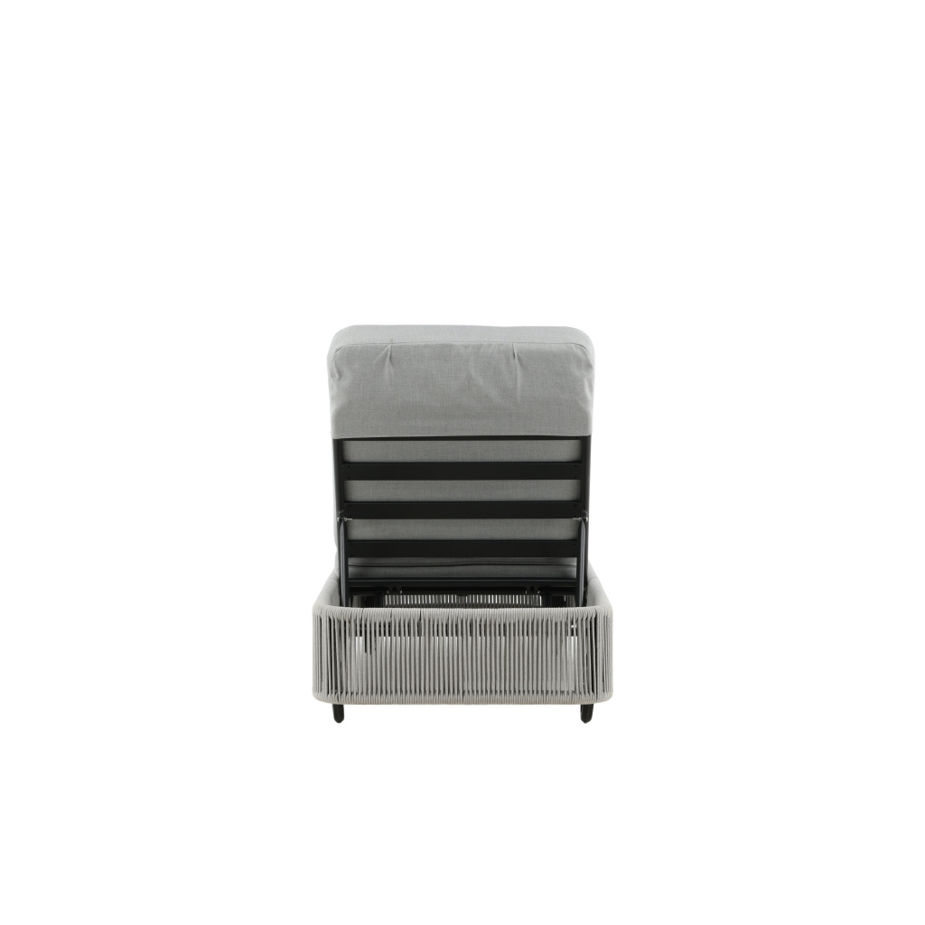 Virya - Sun Lounge inc. Cushion- Svart / Grey - Rope -