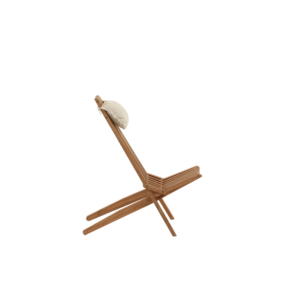 Kenya Lounge Stol - Teak golden inc beige Cushion | Stol för matbord