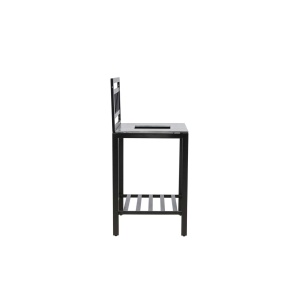 Alicante garden kitchen table with hole black/fiber concrete
