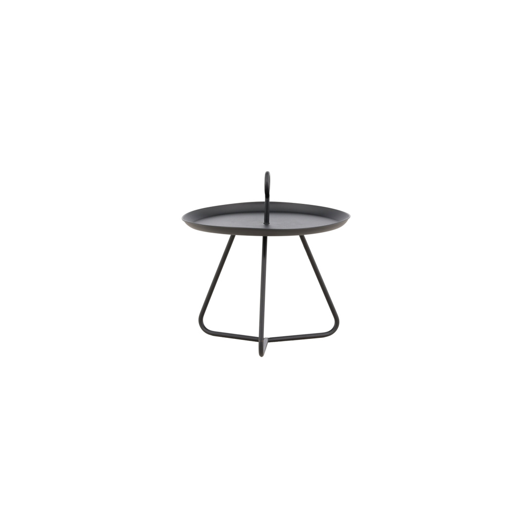 Pamplona Sidetable Alumnium - Svart / Runt ø53**