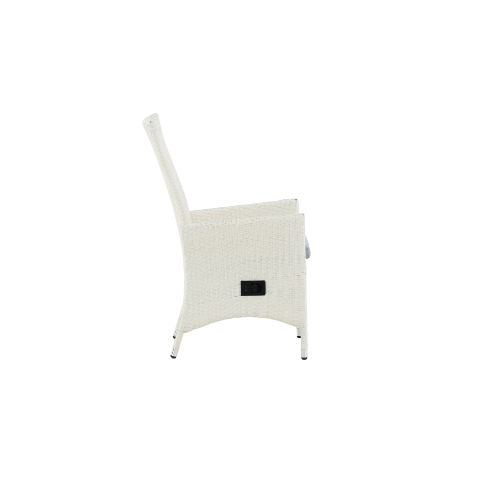 Padova Stol (Recliner) - Vit/Grey | Stol för matbord