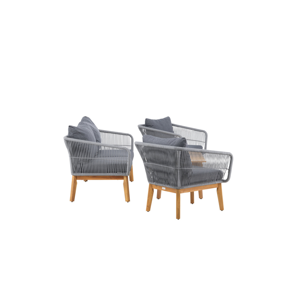 Chania Soffa set - Grey/Akacia | Soffgrupp