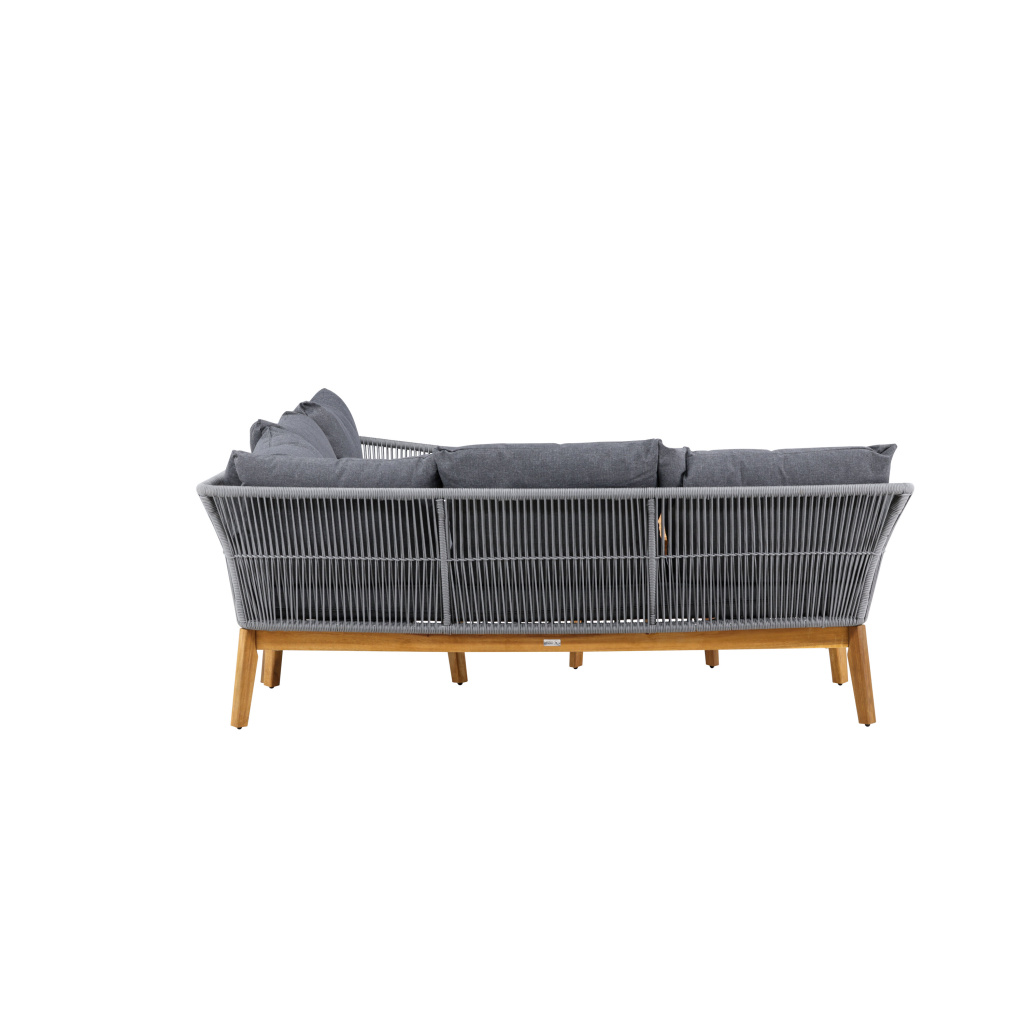 Chania Corner sofa - Grey/Akacia