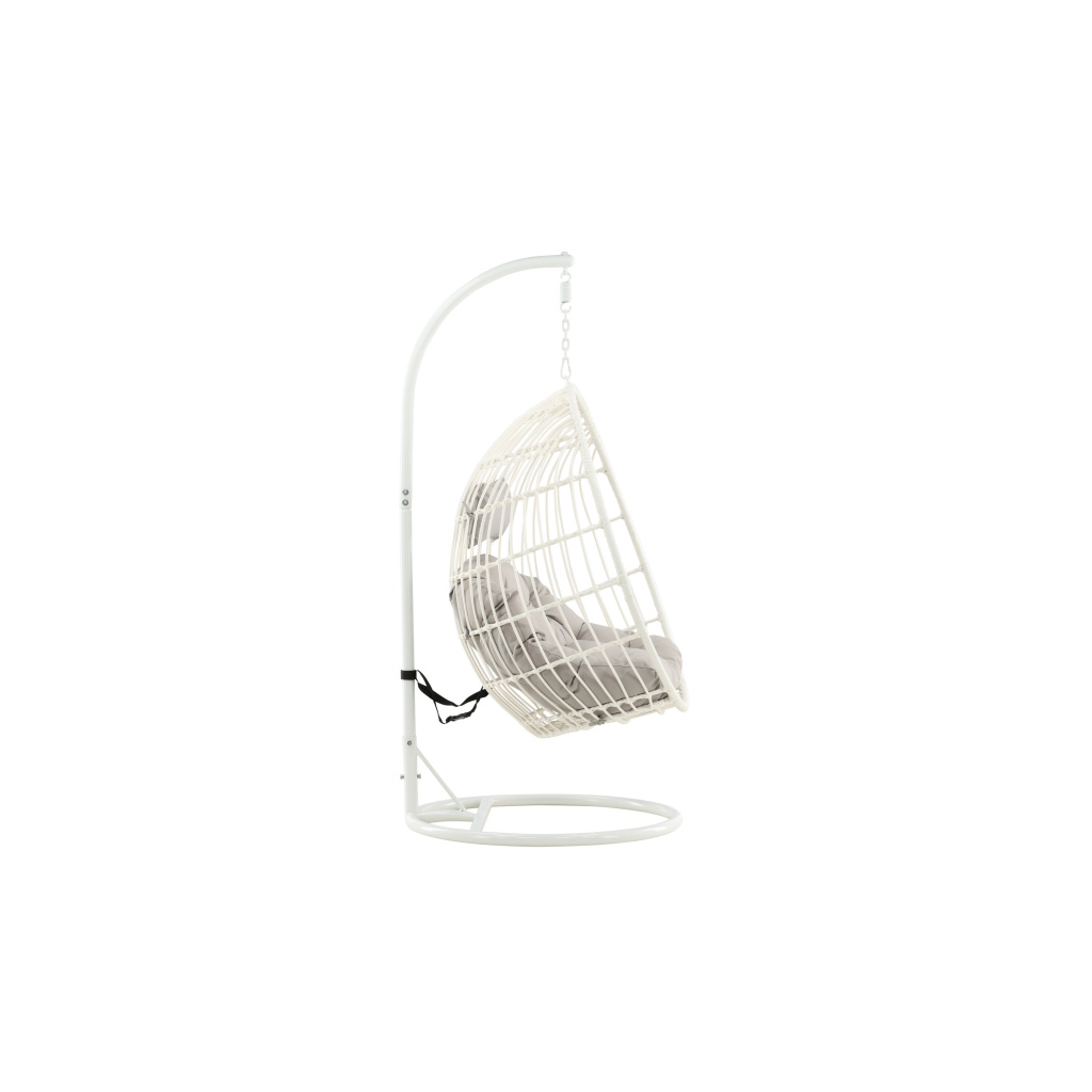 Viga - Hanging Stol - Vit Frame / Vit Wicker / Grey Cushion | Stol för matbord