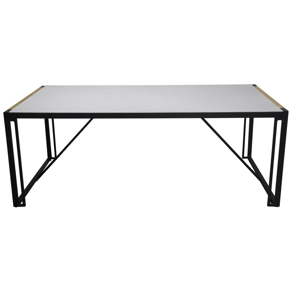 Texas Matbord 200*100 - Svart Alu / Teak / Grey Spray stone | Matgrupp