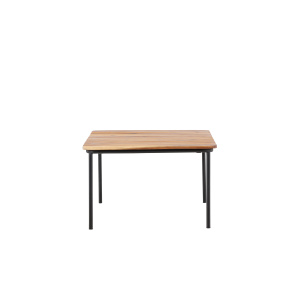 Penh Soffatable Steel - Svart / Akacia / Rektangulär 65*100*40 | Soffgrupp