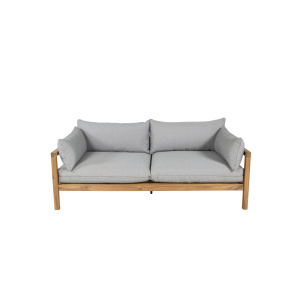 Marion Double Soffa Bänk - Grey Tyg / Akacia | Soffgrupp