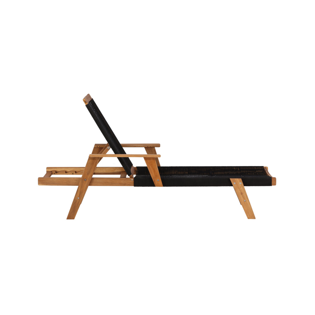 Little John Sun Lounge - Svart Rope / Akacia