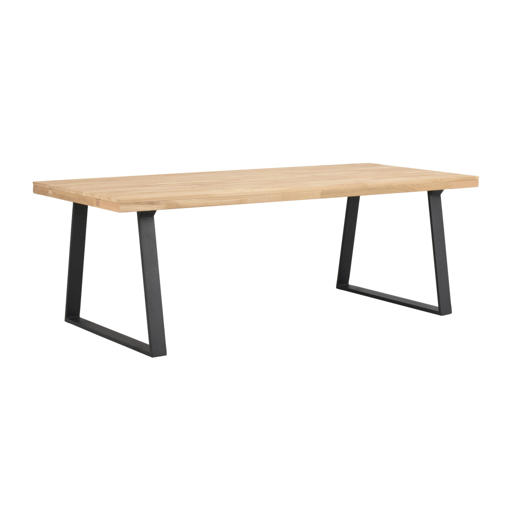 Brooklyn matbord 220x95 ek/U-ben svart met