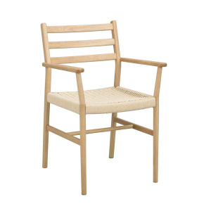 Harlan karmstol ek/flätad sits