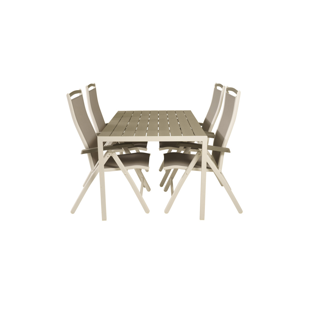 Break Matbord - Vit Alu / Grey Aintwood - 150*90+Albany Stol 5:pos - Whi | Matgrupp | Stol för matbord