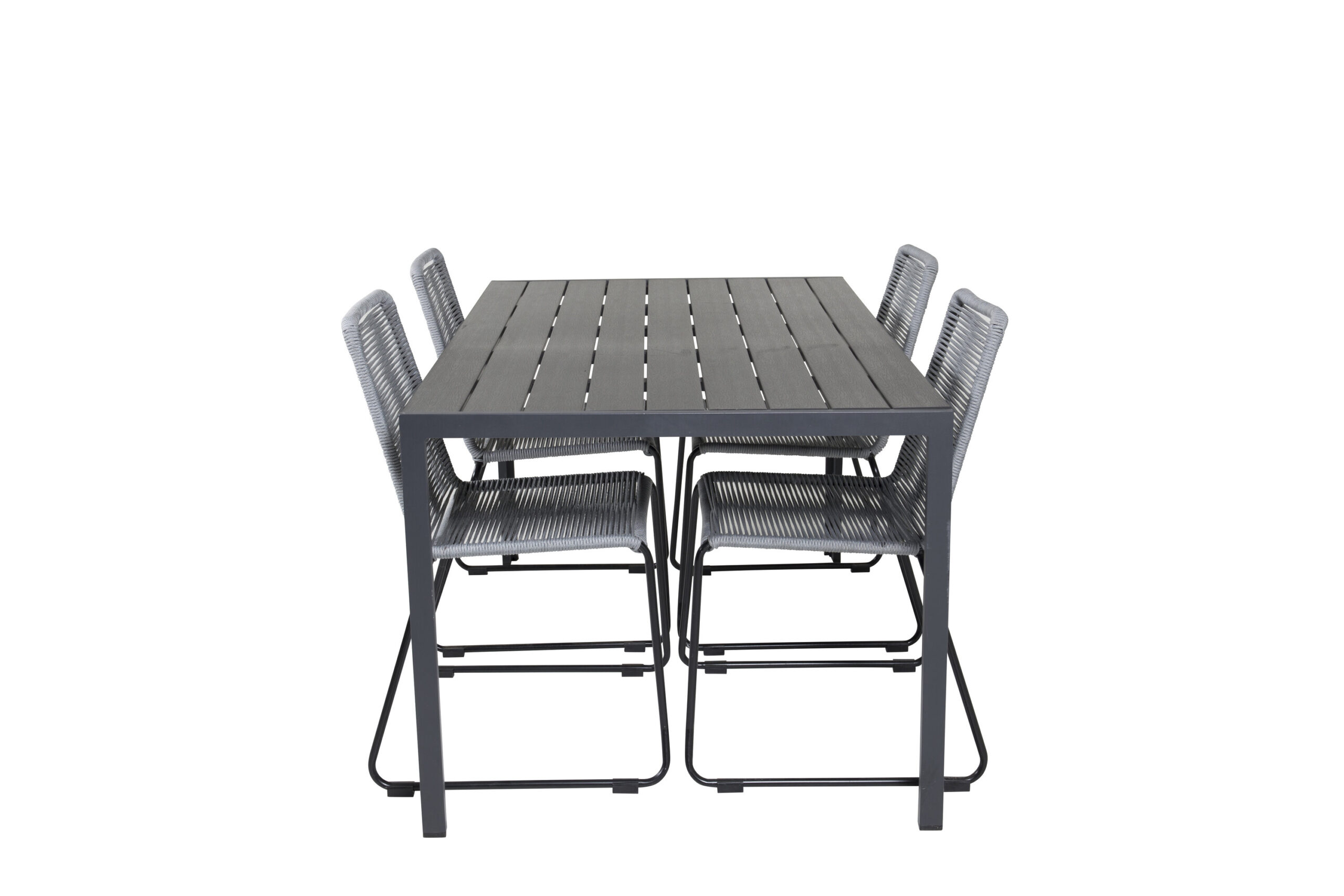 Break Matbord - 150*90 Svart Alu / Svart Aintwood | Lindos Middag Stol - Bl | Matgrupp | Stol för matbord